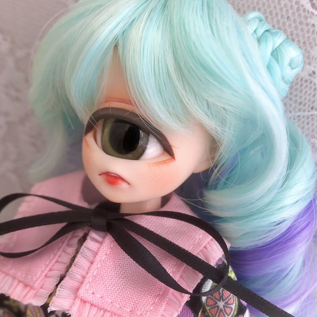 単眼ドール カスタムしました : みどり色のぶた