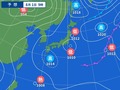 1日午前9時の予想天気図
