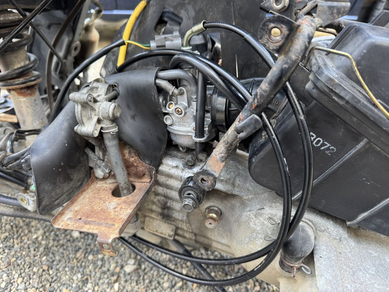 ジャイロX エンジン HONDA ジャイロX TD01 純正エンジン ASSY ハブ付き 実働 TA01E