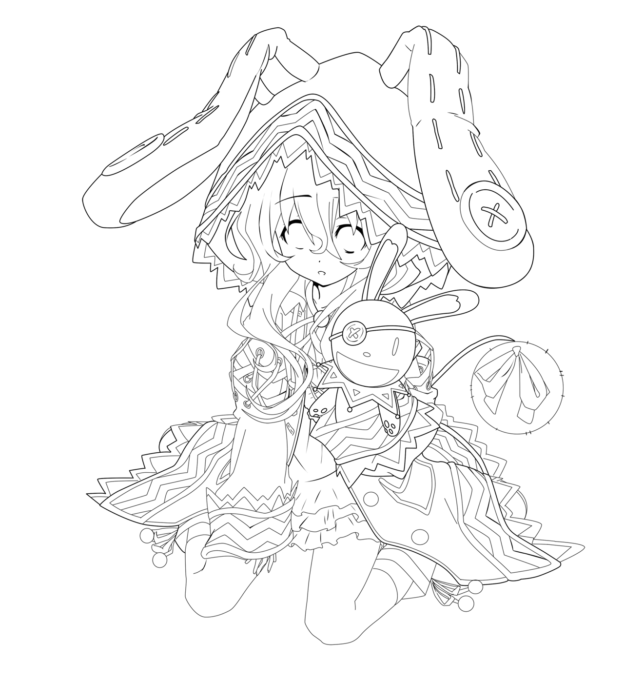 四糸乃 塗り絵 カスタム定食