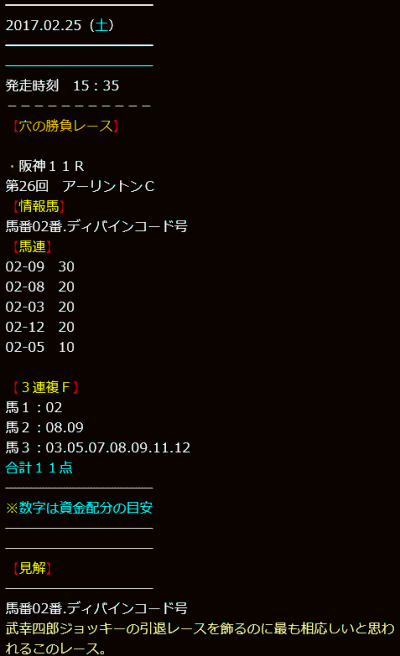 アーリントンC見解