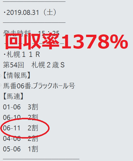 札幌2歳S買い目