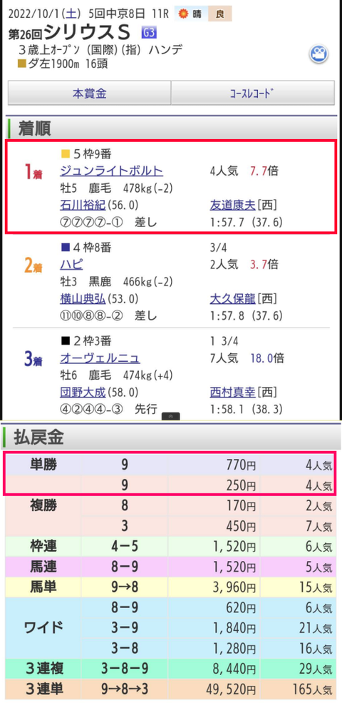 中京11RシリウスS