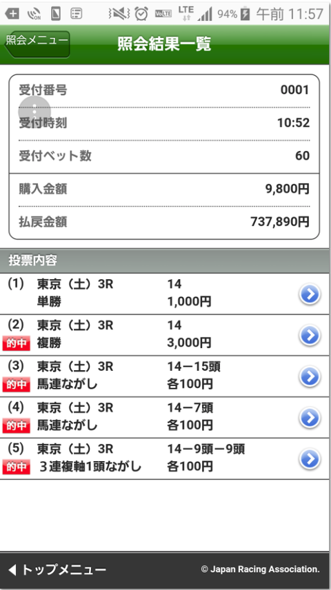 東京3RS氏情報馬1番