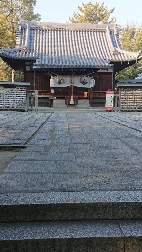 願い玉の尾道烏須井八幡神社本堂