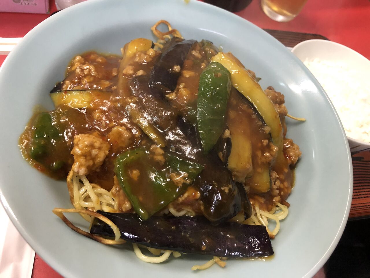 東華園の麻婆ナス焼麺と中華丼 : 富山のミカエル日記