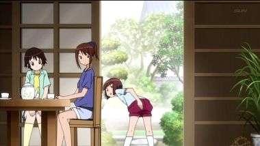 小学生 小学生 お尻ペンペン