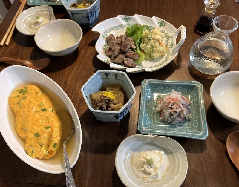 タンパク質をあれこれ少しずつ Mikageマダムの夕食レシピ