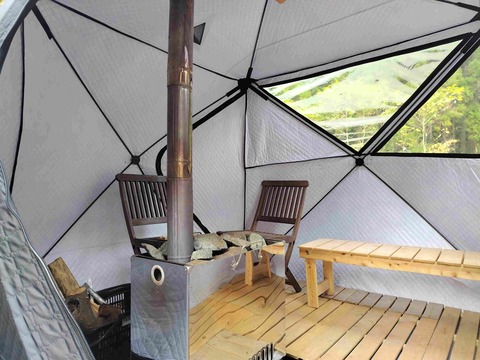 小サイズサウナ内部