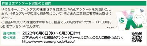 りそな株主アンケート