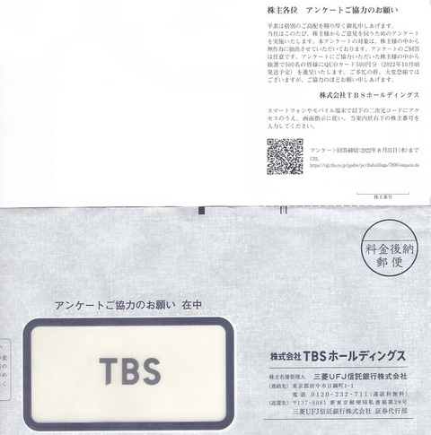 TBSのアンケート