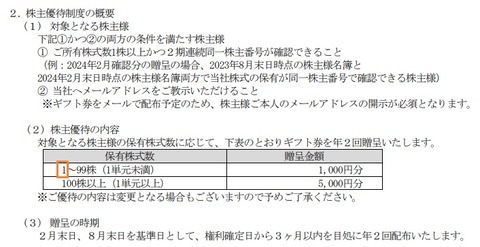 ラストワンマイル優待