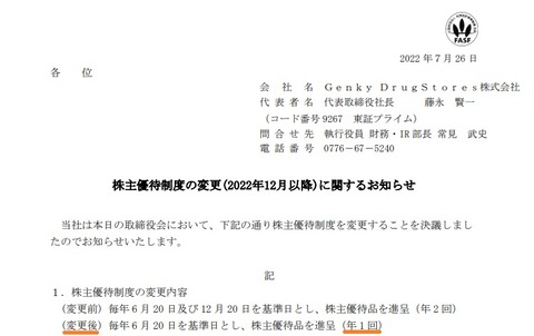20220726ゲンキー優待変更9267