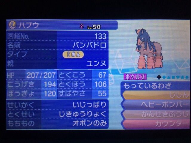 ポケモンムーン 育てたポケモン色々紹介 星空ギフト ポケモンムーン 育てたポケモン色々紹介 星空ギフト