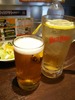 グラスビールとハイボール(いきなりステーキ)