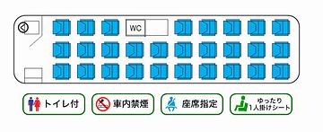 座席を指定できるので、予約は早いに越したことはありません