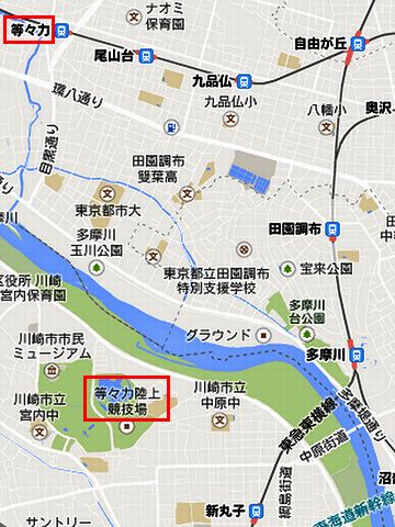 もう一度『等々力駅』に戻り、『自由が丘』から東横線に乗り換えて『新丸子』で下車してください