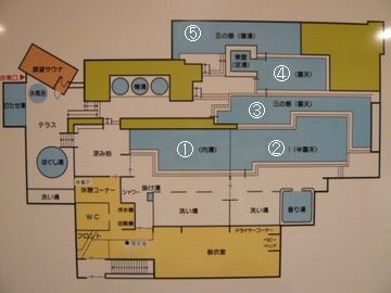 スギノイパレス「棚湯」平面図