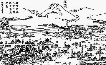 地震以前の象潟の風景(蚶満寺所蔵)