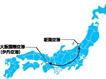 新潟空港からなら、伊丹行きがあるでしょ