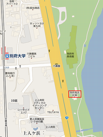 「別府海浜砂湯」地図