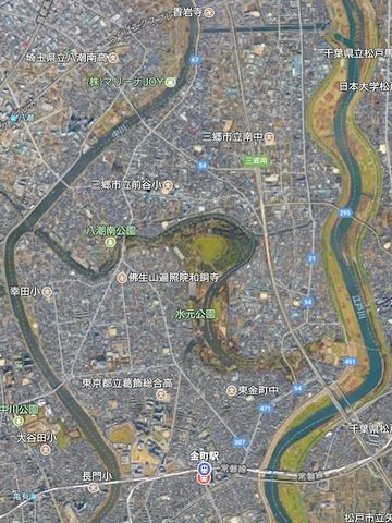 磐線『金町駅』の北側には、広大な『都立水元公園』