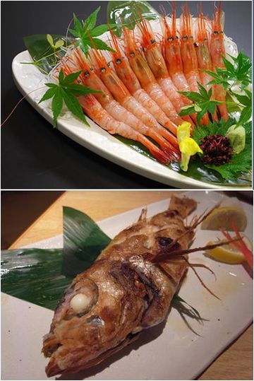 南蛮エビにノドグロ