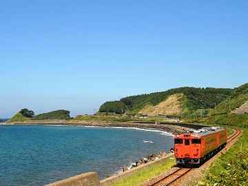 五能線の中でも、撮影ポイントのひとつです