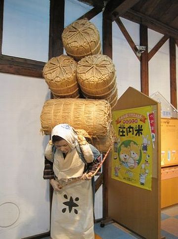 山形県酒田市にある『庄内米歴史資料館』の展示