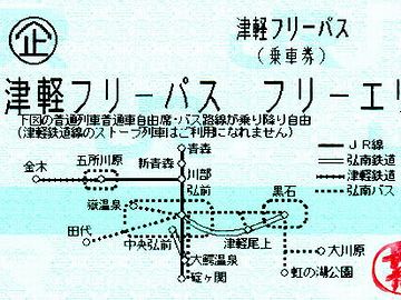 津軽フリーパスのエリア