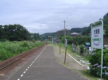 『大間越駅』です
