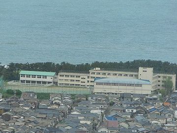 新潟砂丘上の住宅街