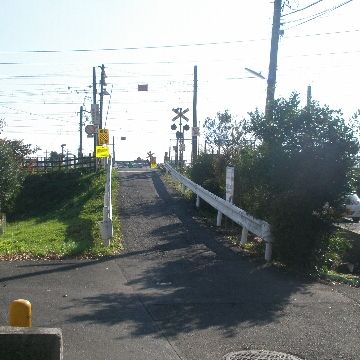 茅ヶ崎の中島踏切。対向車が見えなくて怖いですよね。