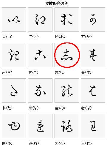 変体仮名と云うそうです
