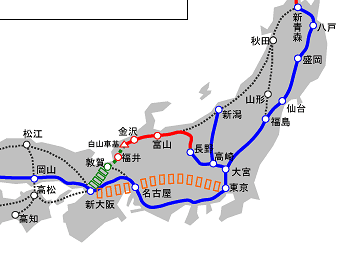 北陸新幹線と上越新幹線が通ってるし