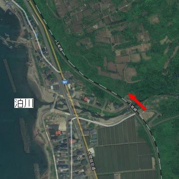 今、渡ったのが、泊川です