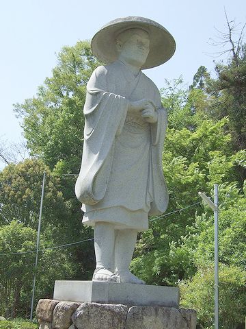 湯郷温泉(岡山県美作市)にある『円仁法師像』