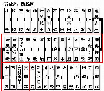 赤枠で囲った18駅が、深浦町にあります。