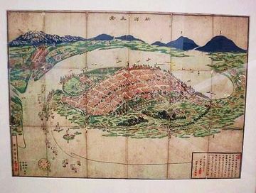 半島のように描かれてるのが長岡藩。信濃川の対岸が新発田藩。