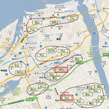 新潟砂丘の砂丘列