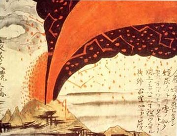 天明3（1783）年、浅間山が大噴火しました