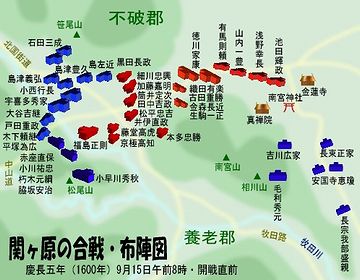 布陣だけ見たら、西軍が圧倒的に有利