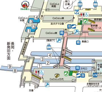 高架化前の構内図