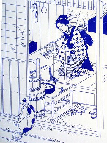 朝餉の支度の最中だったかも知れません