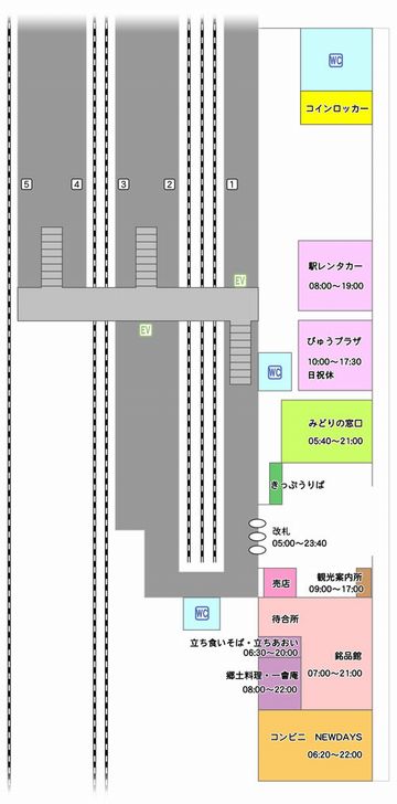 会津若松駅構内図