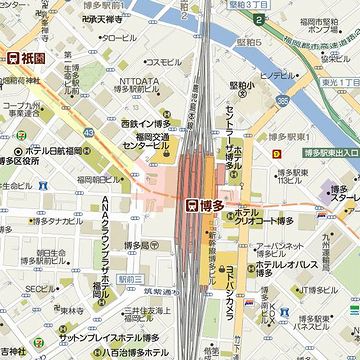 博多駅周辺の地図