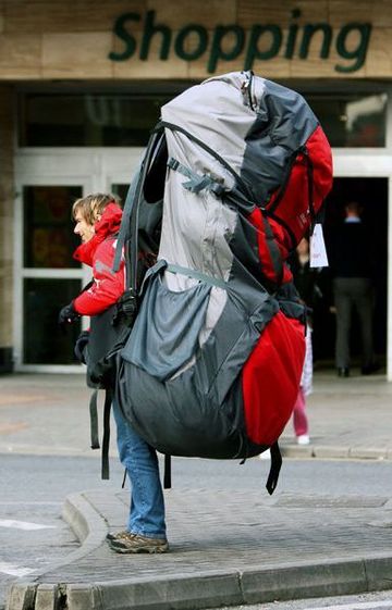 登山の人って、荷物がスゴい大きいじゃない