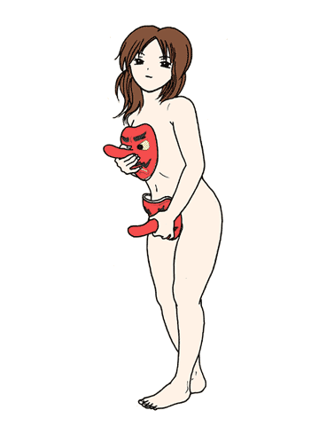 天狗の面:女が股間に付けても面白いと思わない?」<br>
<img src=