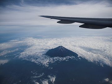 高度1万メートルから見下ろす富士山