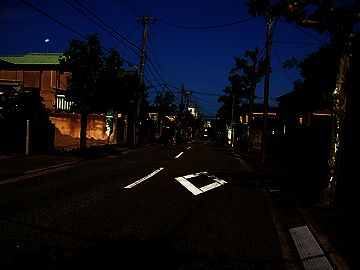 「せきとり」のあるあたり・真っ暗な窪田町